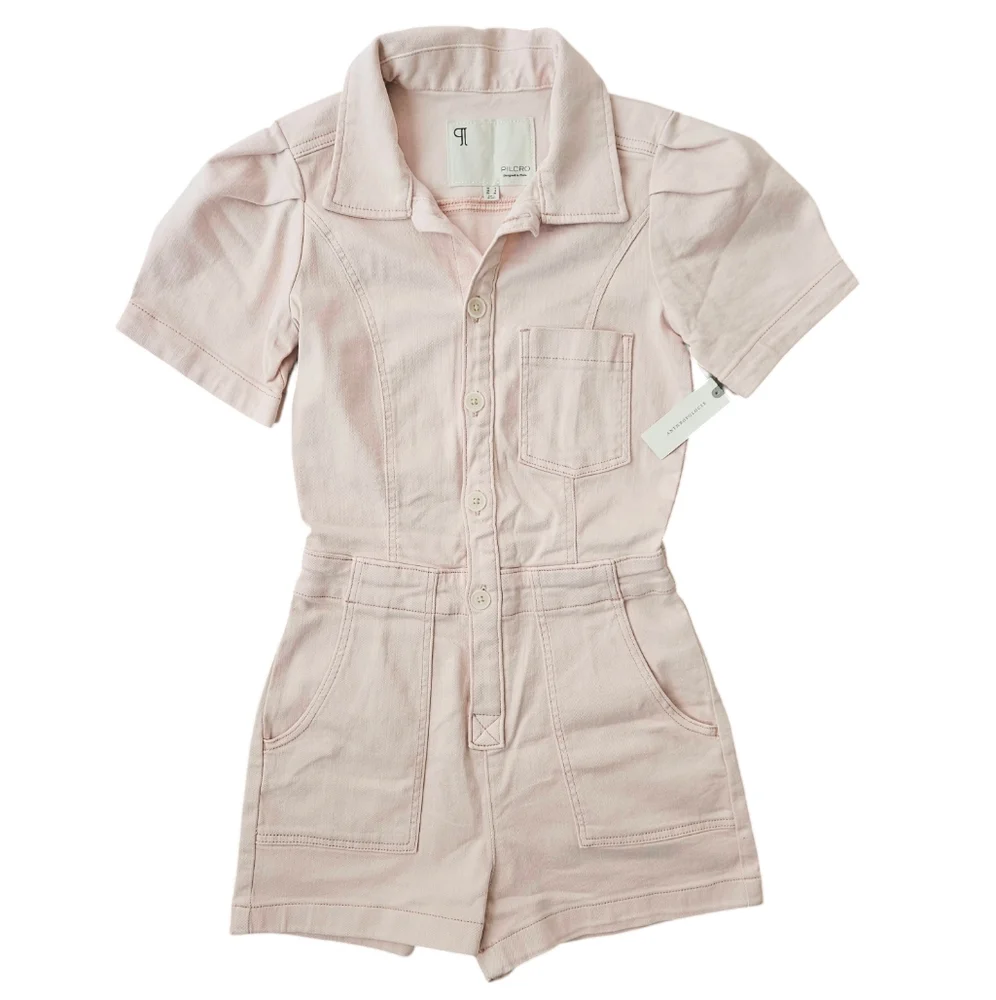 Anthropologie The Kit Utility Romper by Pilcro - Picture 2 of 10